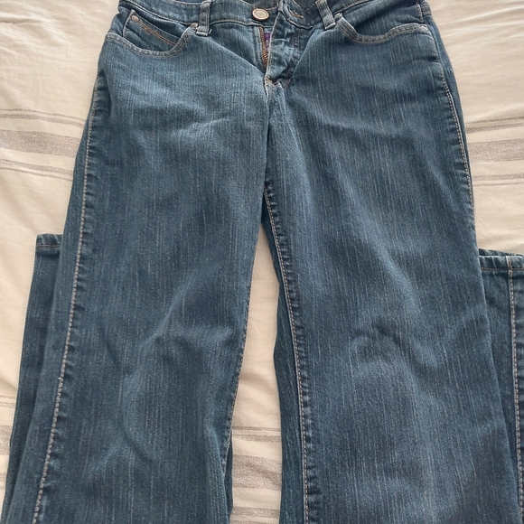 Wrangler Q-Baby Womens 5/6 X34 (29x34) Ultimate Riding Jeans Tuff Boot Cut Mid - Picture 3 of 3